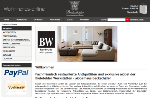 Möbelhaus und Online-Shop Beckschäfer in Arnsberg in Arnsberg-Hüsten