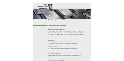 Webseite von: Medizinisches Schreibbüro – menschliche Präzision, wo KI an ihre Grenzen kommt Medizinisches Schreibbüro – menschliche Präzision, wo KI an ihre Grenzen kommt in Lebach