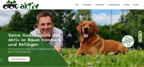 Webseite von: Über uns – dog aktiv: Ihre Hundeschule für Pinneberg, Schenefeld, Rellingen und dem Hamburger Westen Über uns – dog aktiv: Ihre Hundeschule für Pinneberg, Schenefeld, Rellingen und dem Hamburger Westen in Waterhorn 38