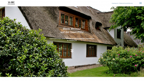 Ihr Urlaub auf Föhr in reetgedeckter charmanter Pension  in Nieblum