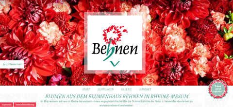 Blumenhaus Behnen in Rheine-Mesum bietet Floristik & Dekoration für jeden Anlass in Rheine