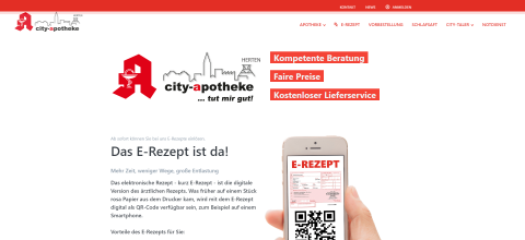 E-Rezept in Herten bei der City-Apotheke e. K. in Herten