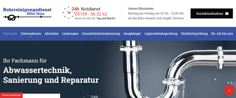 Freies Rohr - Volle Kraft voraus mit dem Rohrreinigungsdienst Ihlau in Ronnenberg