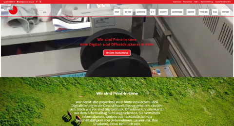 Print-in-Time Köln – Ihr Partner für kreativen Digitaldruck mit persönlichem Service in 50933
