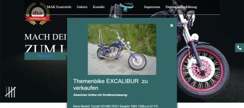 Themenbike zu verkaufen – Excalibur als einzigartiges Custom-Bike in Triberg im Schwarzwald