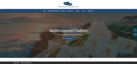 Webseite von: Digitale Gedenkseite beim Bestattungs-Institut Wolgast GmbH – Erinnern, Gedenken, Teilen Digitale Gedenkseite beim Bestattungs-Institut Wolgast GmbH – Erinnern, Gedenken, Teilen in Waren (Müritz)