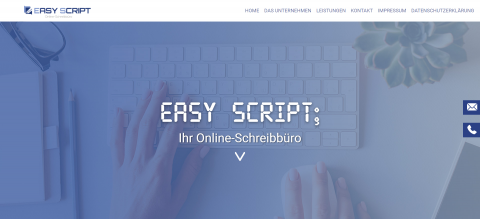 OnlinSchreibbüro Easy Script - Texterfassung digitaler Sprachaufzeichnungen in Essen