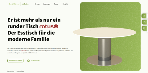 Der rotierende Tisch „Rotus“ – erleben Sie die handgefertigte Qualitätsarbeit der Tischlerei Berlin Brandenburg  in Beeskow