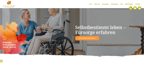 Webseite von: Hilfe, die nach Hause kommt: Behandlungspflege mit Sicherheit und Herz Hilfe, die nach Hause kommt: Behandlungspflege mit Sicherheit und Herz in Bergen auf Rügen