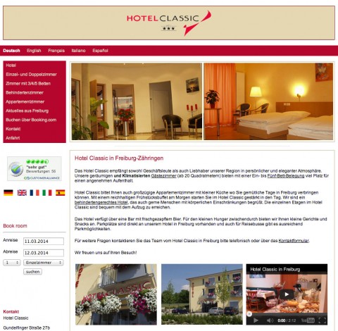 Das Hotel Classic in Freiburg in Freiburg 