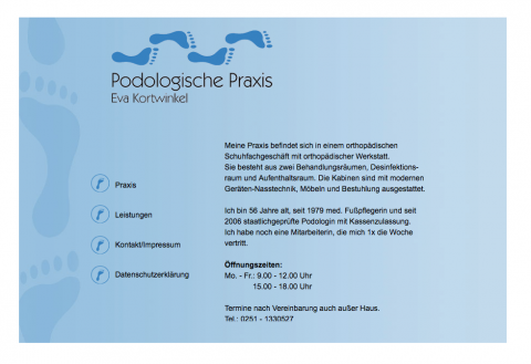 Die Praxis für Podologie Kortwinkel in Münster: Behandlung mit Nasstechnik in Münster