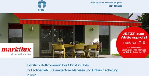 Christ Handwerk in Köln – Fachbetrieb für Markisen und vielem mehr in Köln