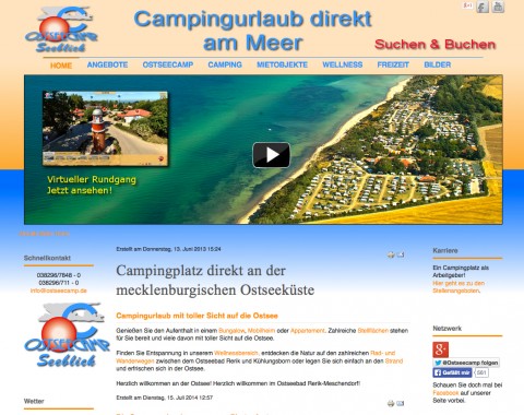 Ostseecamp Seeblick Lange & Pönitz - Camping Ostsee in Ostseebad Rerik