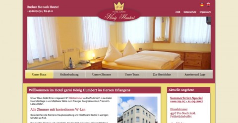 Das zentrale Hotel in Erlangen: König Humbert gehört zu den Geheimtipps   in Erlangen