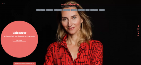 Sprecherin Margit Sander gibt Ihrer Marke eine Stimme in Hamburg