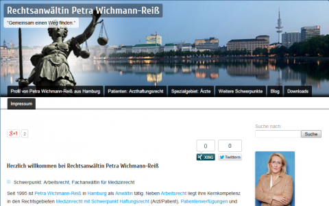 Rechtsanwältin in Hamburg: Rechtsanwaltskanzlei Petra Wichmann-Reiß in Hamburg