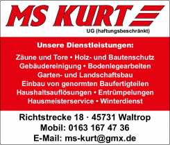 Ihr Experte für Entrümpelungen in Waltrop: MS Kurt UG | Waltrop