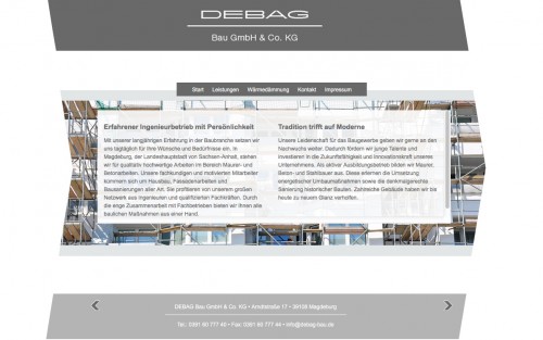 Firmenprofil von: DEBAG Bau GmbH & Co. KG in Magdeburg