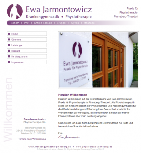 Firmenprofil von: Praxis für Physiotherapie Ewa Jarmontowicz in Pinneberg