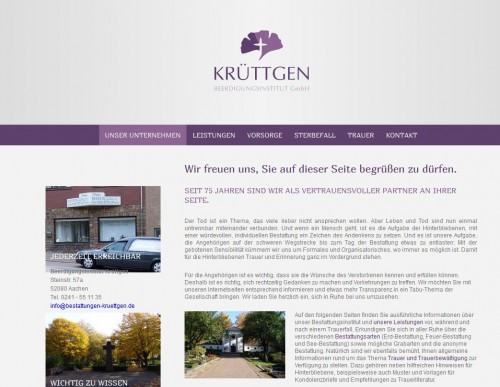 Firmenprofil von: Beerdigungsinstitut Krüttgen GmbH in Aachen