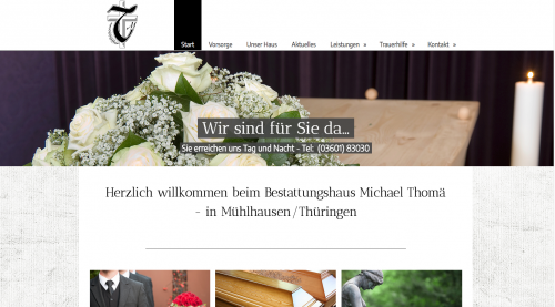 Firmenprofil von: Bestattung in Muehlhausen – Bestattungshaus Thomä