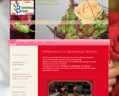 Firmenprofil von: Blumenhaus Birkner in Nürnberg