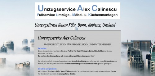 Firmenprofil von: Umzüge für Privatpersonen und Unternehmen – Umzugsservice Alex Calinescu in Bonn 