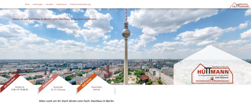 Firmenprofil von: Dachwartung nicht vergessen! Hüttmann Dachbau im Raum Berlin