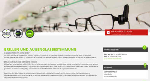 Firmenprofil von: Exklusive Brillen dem Trend voraus – der Altstadt-Optiker in Gelsenkirchen 