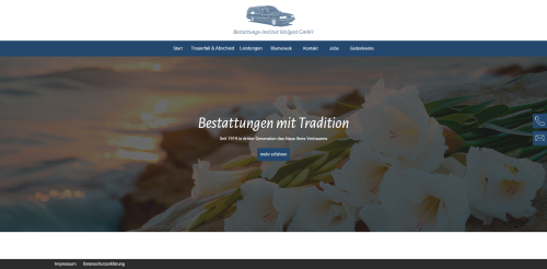 Firmenprofil von: Bestattungs-Institut Wolgast GmbH – mit persönlicher Bestattungsvorsorge den eigenen Abschied frühzeitig gestalten