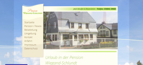 Firmenprofil von: Urlaub im Thüringer Wald – Pension Wiegand-Schlundt in Oberhof