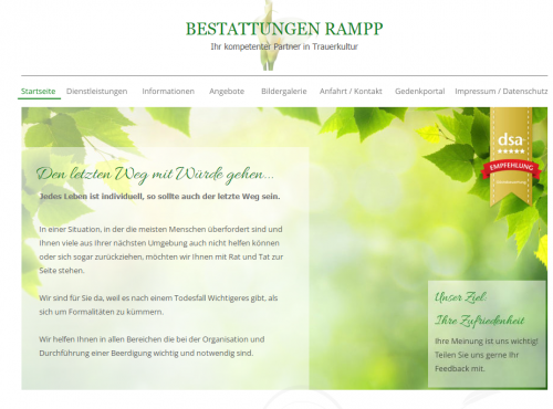 Firmenprofil von: Bestattungen in Viernheim – Bestattungsinstitut Rampp 