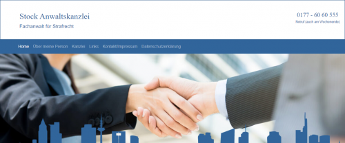 Firmenprofil von: Stock Anwaltskanzlei in Frankfurt: Schützen Sie Ihr Recht mit einem qualifizierten Fachanwalt für Strafrecht