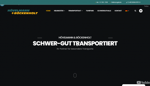 Firmenprofil von: Hövelmann + Böckenholt – Europaweite Maschinentransporte