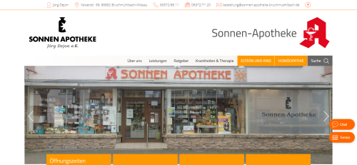 Firmenprofil von: Ihre Sonnen Apotheke in Bruchmühlbach-Miesau - Individuelle Gesundheitsbetreuung