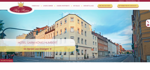 Firmenprofil von: Übernachtung in Erlangen: Hotel Garni König Humbert