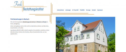 Firmenprofil von: Fink Bestattungsinstitut – Ihr Bestatter in Marbach