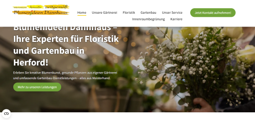 Firmenprofil von: Blumenideen Dannhaus – Ihr Partner für kreative Floristik und Gartenbau in Herford