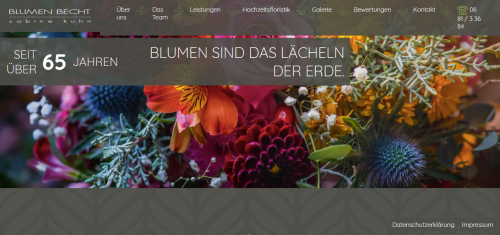Firmenprofil von: Trauerfloristik – Würdiger Blumenschmuck für den Abschied bei Blumen Becht