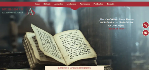 Firmenprofil von: Buchbinderei Schrimpf Mannheim – Traditionelle Buchbindekunst seit über 110 Jahren