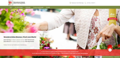 Firmenprofil von: Blumenpracht von Barbara Schwede: Frische und kreative Blumenarrangements in Olpe