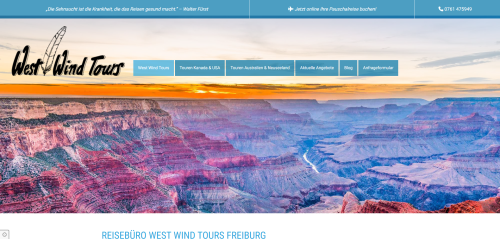 Firmenprofil von: Ihr Reisebüro in Freiburg – Perfekte Reisen mit West Wind Tours planen