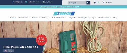 Firmenprofil von: Der Online-Shop für Stallbedarf - www.küderle-ek.de