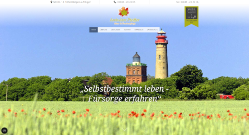 Firmenprofil von: Pflege mit Herz und Verstand – Ambulanter Alten- & Krankenpflegedienst Pfeiffer auf Rügen