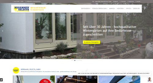Firmenprofil von: Herrmann Selecta GmbH – Ihr Experte für maßgeschneiderte Wintergärten und Überdachungslösungen