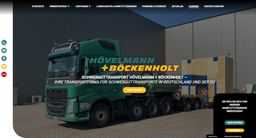 Firmenprofil von: Hövelmann + Böckenholt – Ihr Partner für europaweite Maschinentransporte