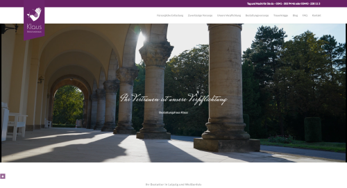 Firmenprofil von: Das Bestattungshaus Klaus in Leipzig: Hinterbliebene entlasten