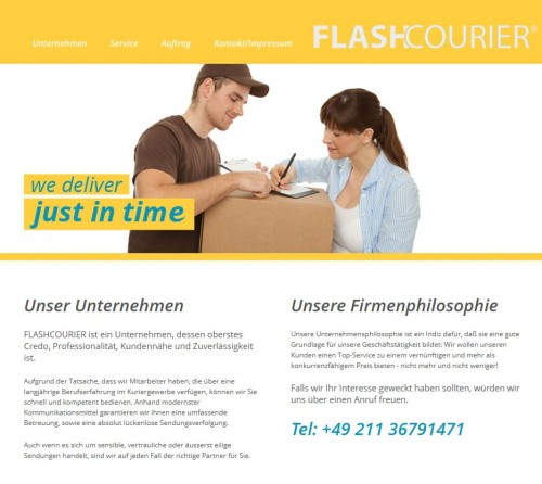 Firmenprofil von: Kurierdienst in Düsseldorf: Flashcourier e.K. 