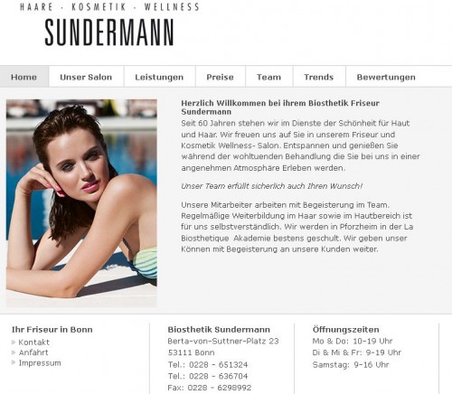 Firmenprofil von: Friseursalon Sundermann in Bonn