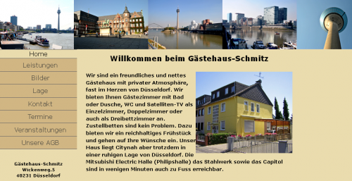 Firmenprofil von: Gästehaus Schmitz in Düsseldorf 